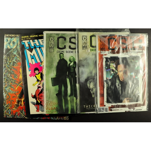 135 - GRAPHIC NOVELS. Includes 'The Death of Captain Marvel', 'The Shadow Glass' (2-6), CSI x7, 'ETC' (boo... 