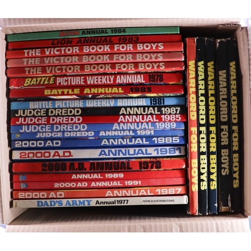 14 - ANNUALS - WARLORD, JUDGE DREDD, ELVIS, 2000 AD, Dad's Army, Victor, The Pink Panther, etc, and some ... 