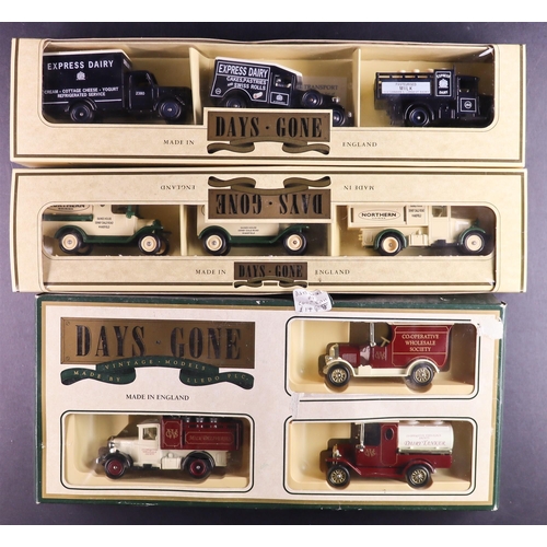 143 - LLEDO 'DAYS GONE' CARS AND VANS. Approximately 76 individual models, 3 sets and 2 display cabinets f... 