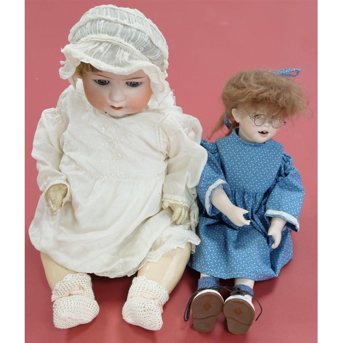 15 - ANTIQUE DOLLS. Includes Heuback Koppelsdorf, model 300, doll; J.D.K, model 257 (damaged and repaired... 