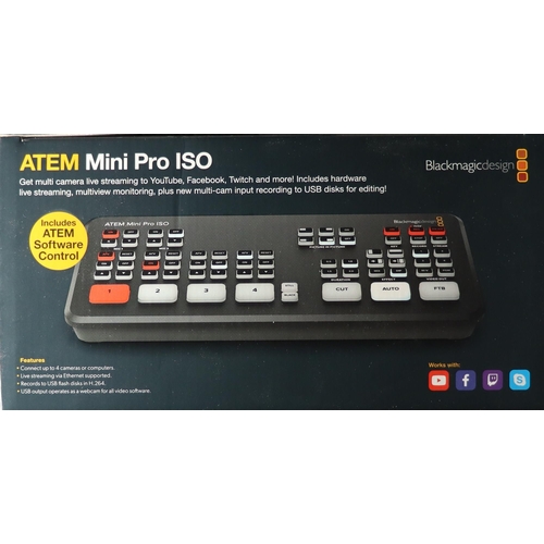 16 - ATEM MINI PRO ISO live switcher. Boxed and unused. Lot 16 [c]