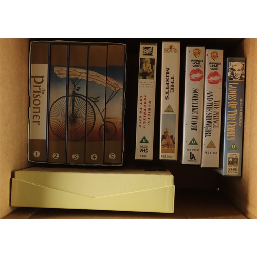 201 - VHS COLLECTION INCLUDING MARILYN MONROE Comprising of 'The Misfits', 'Some Like it Hot', 'Something ... 