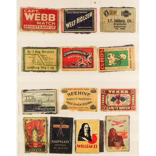 222 - WORLD SAFETY MATCH LABEL COLLECTION in album. A wide range of countries which includes Finland, Swed... 