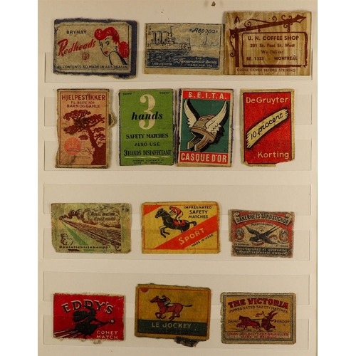 222 - WORLD SAFETY MATCH LABEL COLLECTION in album. A wide range of countries which includes Finland, Swed... 