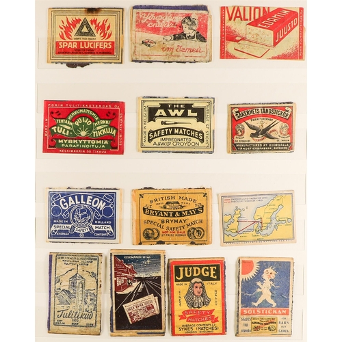 222 - WORLD SAFETY MATCH LABEL COLLECTION in album. A wide range of countries which includes Finland, Swed... 