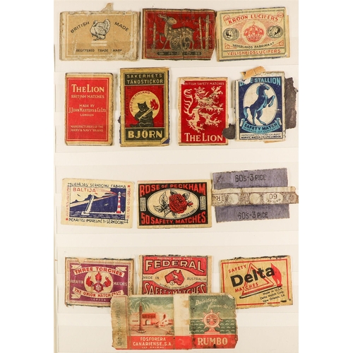 222 - WORLD SAFETY MATCH LABEL COLLECTION in album. A wide range of countries which includes Finland, Swed... 