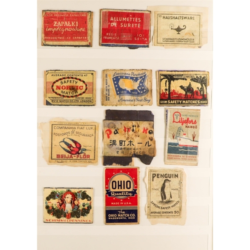 222 - WORLD SAFETY MATCH LABEL COLLECTION in album. A wide range of countries which includes Finland, Swed... 