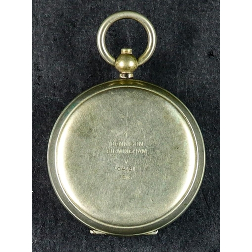 224 - WWI ARMY COMPASS 1916 Dennison Birmingham pocket watch style officer's compass. Lot 224 [c]