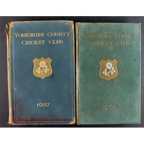 227 - YORKSHIRE COUNTY CRICKET YEARBOOKS 1927-1986. Comprising of 1927, 28, 32, 48, 49, 50, 55, 56, 57, 58... 