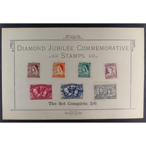 3 - 1897 DIAMOND JUBILEE Group of philatelic ephemeras & labels, plus 1890 Penny Postage Jubilee items &... 