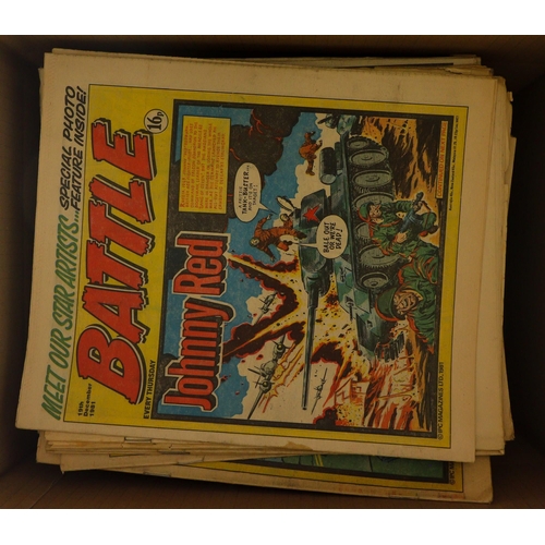 44 - COMICS - BATTLE AND VICTOR. Approximately 150 Battle/Battle Action Force issues from 1980-1985 and x... 