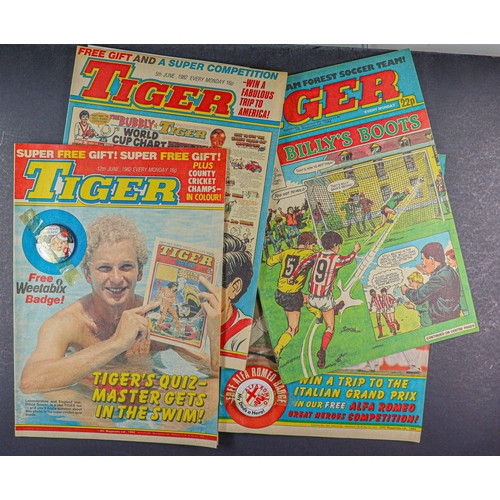 50 - COMICS - TIGER 1980 - 1984. A near complete run with only a handful noted to be missing from Nov 198... 