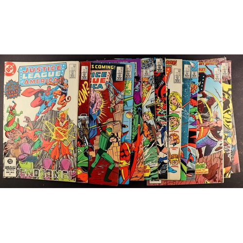 75 - DC COMICS - JUSTICE LEAGUE AMERICA / EUROPE / INTERNATIONAL. Includes 1972-1987 (98, folds, 110 writ... 