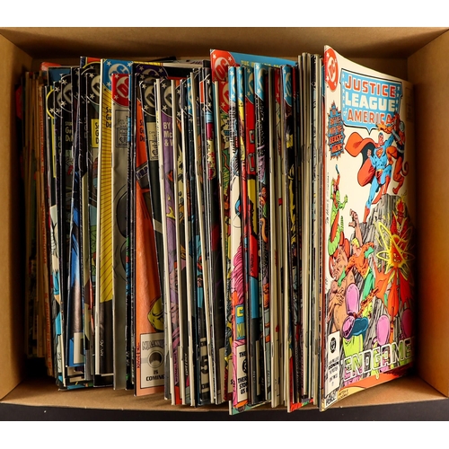 75 - DC COMICS - JUSTICE LEAGUE AMERICA / EUROPE / INTERNATIONAL. Includes 1972-1987 (98, folds, 110 writ... 