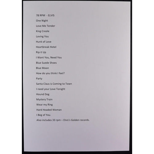 8 - 78 RPM RECORDS - ELVIS PRESLEY. 20 records from 'The King'. Includes 'Hound Dog', 'Heartbreak Hotel'... 