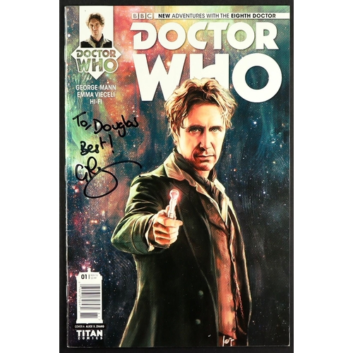 97 - DR WHO SIGNED ITEMS. Includes Advertising Poster signed by Sylvester McCoy, 'Dr Who Holiday Holiday ... 