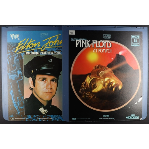 31 - CED VIDEODISCS - MUSIC RELATED. Includes Elvis, Rod Stewart, David Bowie, Elton John, Pink Floyd and... 