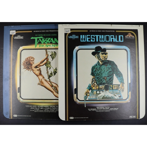 33 - CED VIDEODISCS - SELECTION. Includes, Goldfinger, The Last Tycoon, Tarzan, Westworld, Blue Lagoon, P... 