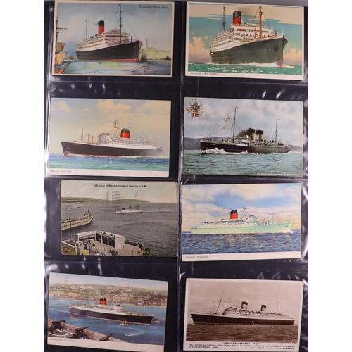 175 - SHIPS PICTURE POSTCARDS 1900's-1950's unused & used, showing mostly various Ocean Liners, plus 1953 ... 