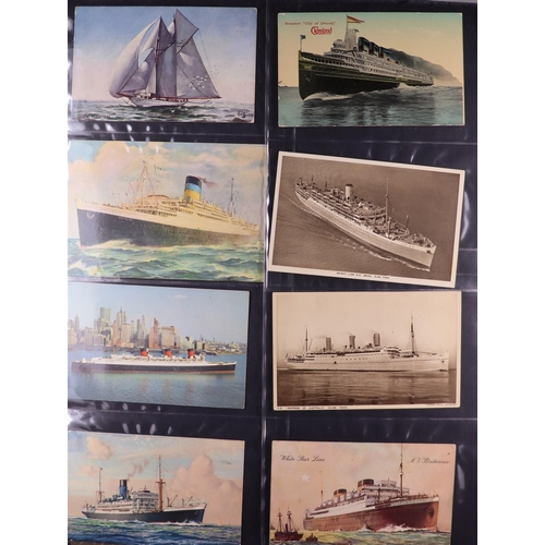 175 - SHIPS PICTURE POSTCARDS 1900's-1950's unused & used, showing mostly various Ocean Liners, plus 1953 ... 