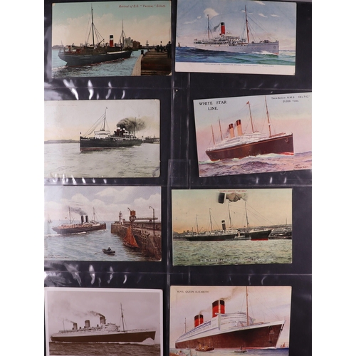 175 - SHIPS PICTURE POSTCARDS 1900's-1950's unused & used, showing mostly various Ocean Liners, plus 1953 ... 