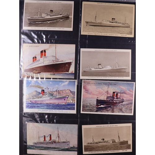 175 - SHIPS PICTURE POSTCARDS 1900's-1950's unused & used, showing mostly various Ocean Liners, plus 1953 ... 