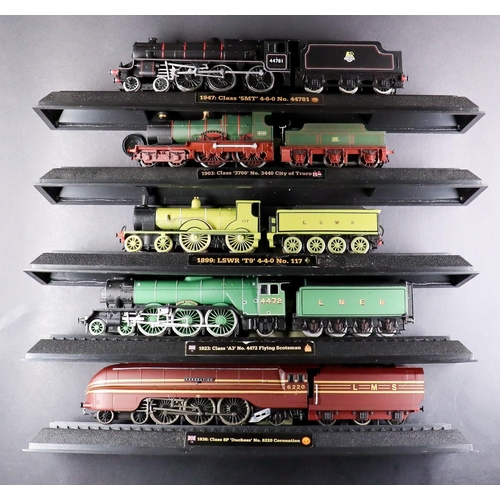 183 - STATIC MODEL TRAINS. A collection of 27 trains. Includes Flying Scotsman, Evening Star and King Clas... 