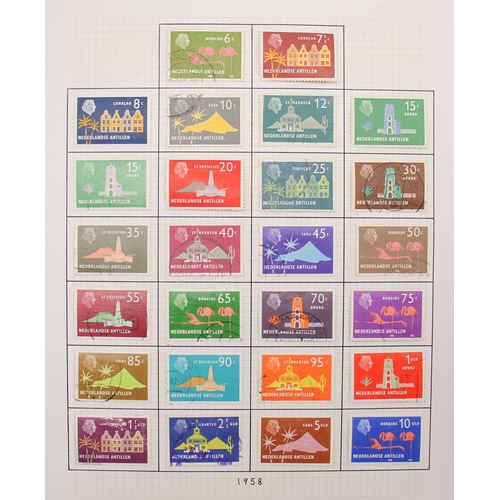 1001 - NETHERLAND COLONIES NETHERLANDS ANTILLES 1931 - 1973 COLLECTION of 250+ mint and used stamps on albu... 