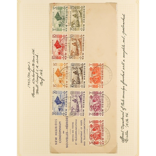 1004 - NEW HEBRIDES 1953 - 1970 STAMPS & COVERS COLLECTION of British & French issues, of mint / never hing... 