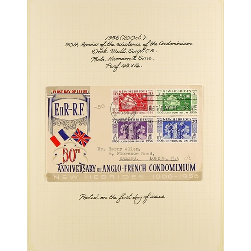 1004 - NEW HEBRIDES 1953 - 1970 STAMPS & COVERS COLLECTION of British & French issues, of mint / never hing... 