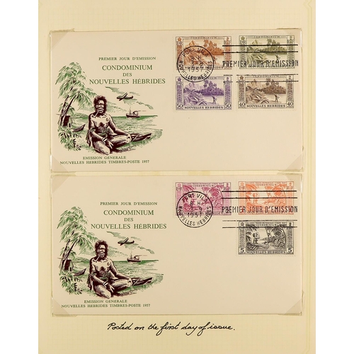 1004 - NEW HEBRIDES 1953 - 1970 STAMPS & COVERS COLLECTION of British & French issues, of mint / never hing... 