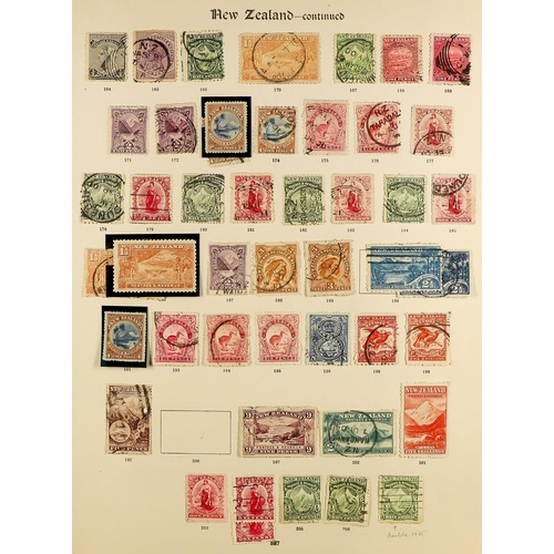 1010 - NEW ZEALAND 1855 - 1936 OLD COLLECTION on 14 SG Imperial album pages of mint / unused & used stamps,... 