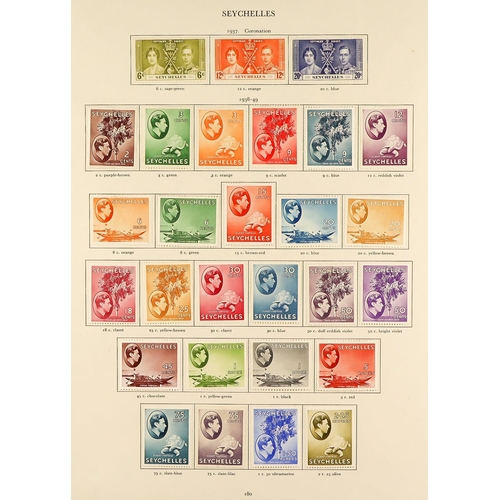 102 - COMMONWEALTH - BRITISH INDIAN OCEAN FINE MINT COLLECTION on pages, near complete for 1936 - 1952, in... 