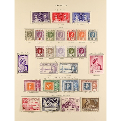 102 - COMMONWEALTH - BRITISH INDIAN OCEAN FINE MINT COLLECTION on pages, near complete for 1936 - 1952, in... 