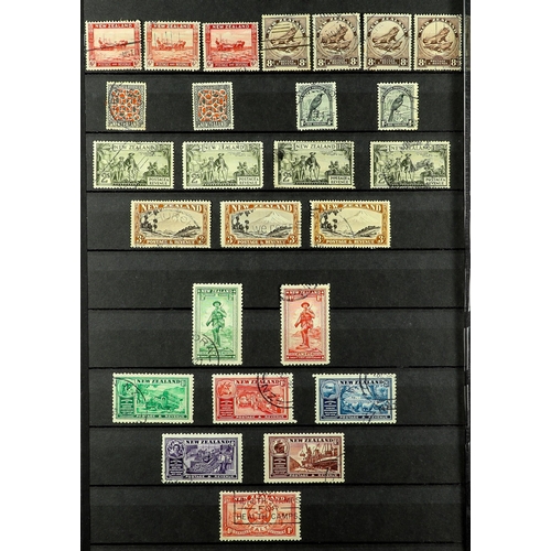 1027 - NEW ZEALAND 1912 - 1936 USED COLLECTION on protective pages that includes, many sets incl 1931 'Smil... 