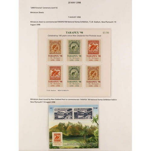 1037 - NEW ZEALAND 1990 - 1999 NEVER HINGED MINT COMPREHENSIVE COLLECTION in 3 albums, some specialization ... 