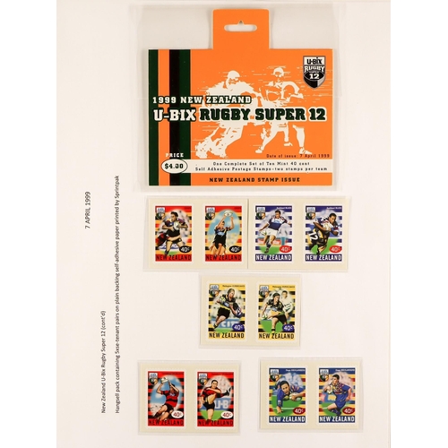 1037 - NEW ZEALAND 1990 - 1999 NEVER HINGED MINT COMPREHENSIVE COLLECTION in 3 albums, some specialization ... 