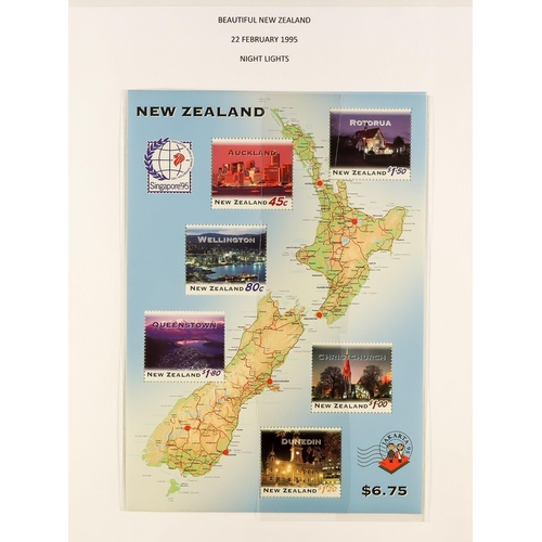 1037 - NEW ZEALAND 1990 - 1999 NEVER HINGED MINT COMPREHENSIVE COLLECTION in 3 albums, some specialization ... 