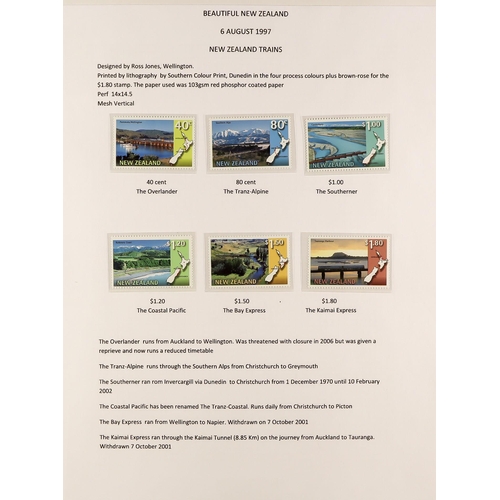 1037 - NEW ZEALAND 1990 - 1999 NEVER HINGED MINT COMPREHENSIVE COLLECTION in 3 albums, some specialization ... 