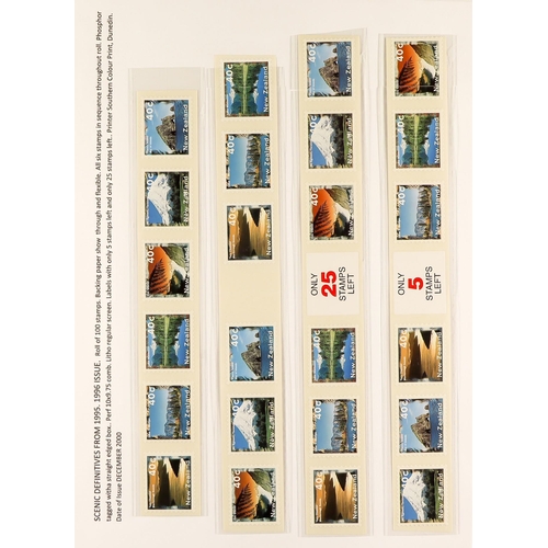 1037 - NEW ZEALAND 1990 - 1999 NEVER HINGED MINT COMPREHENSIVE COLLECTION in 3 albums, some specialization ... 