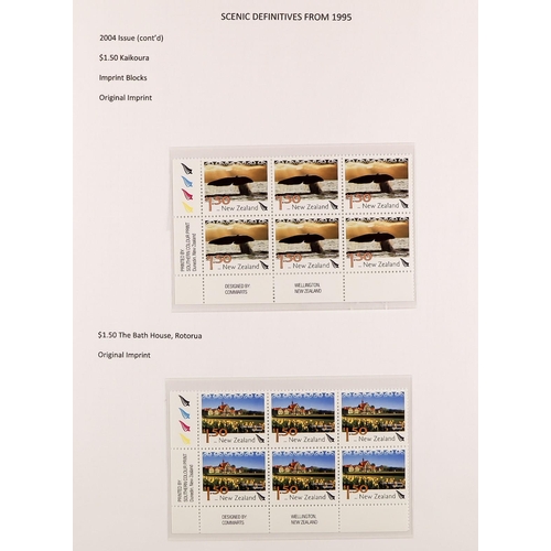 1039 - NEW ZEALAND 2003 - 2019 NEVER HINGED MINT DEFINITIVES COLLECTION of the Scenic definitives as plate ... 