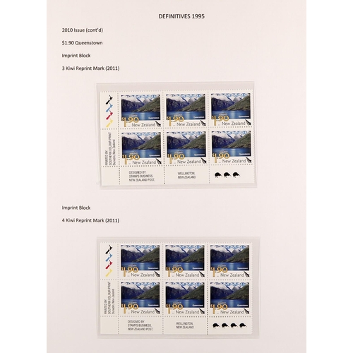 1039 - NEW ZEALAND 2003 - 2019 NEVER HINGED MINT DEFINITIVES COLLECTION of the Scenic definitives as plate ... 