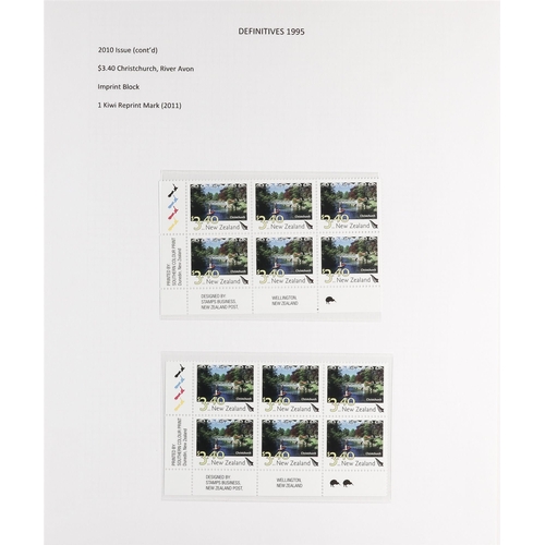 1039 - NEW ZEALAND 2003 - 2019 NEVER HINGED MINT DEFINITIVES COLLECTION of the Scenic definitives as plate ... 