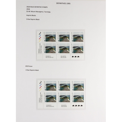 1039 - NEW ZEALAND 2003 - 2019 NEVER HINGED MINT DEFINITIVES COLLECTION of the Scenic definitives as plate ... 