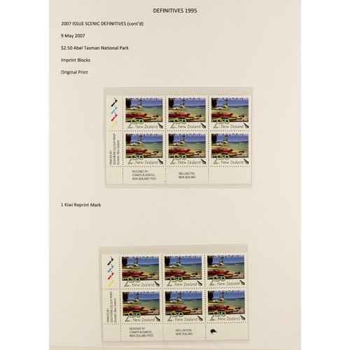 1039 - NEW ZEALAND 2003 - 2019 NEVER HINGED MINT DEFINITIVES COLLECTION of the Scenic definitives as plate ... 