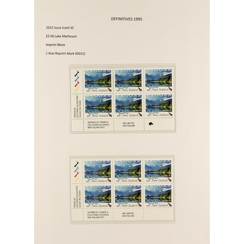 1039 - NEW ZEALAND 2003 - 2019 NEVER HINGED MINT DEFINITIVES COLLECTION of the Scenic definitives as plate ... 