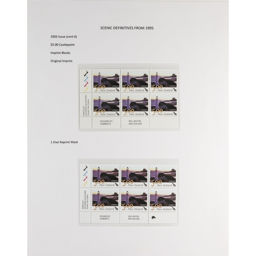 1039 - NEW ZEALAND 2003 - 2019 NEVER HINGED MINT DEFINITIVES COLLECTION of the Scenic definitives as plate ... 