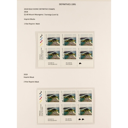 1039 - NEW ZEALAND 2003 - 2019 NEVER HINGED MINT DEFINITIVES COLLECTION of the Scenic definitives as plate ... 