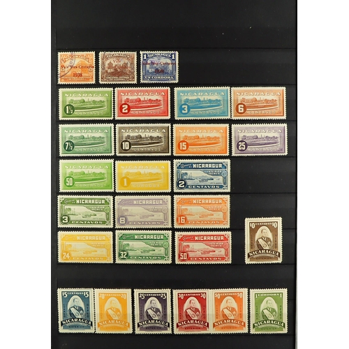 1044 - NICARAGUA 1869 - 1971 COLLECTION of chiefly mint stamps, sets, miniature sheets in 2 stock books inc... 