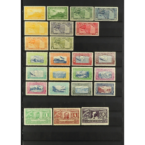 1044 - NICARAGUA 1869 - 1971 COLLECTION of chiefly mint stamps, sets, miniature sheets in 2 stock books inc... 